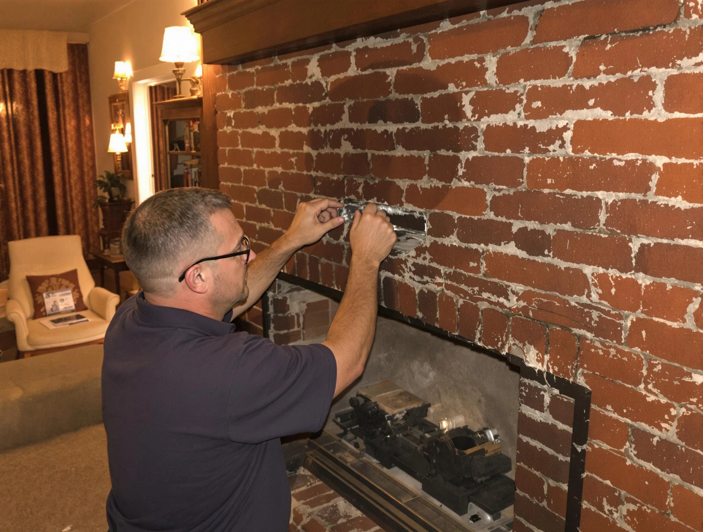 American Fork Chimney Sweep expert fixing a fireplace in American Fork, UT