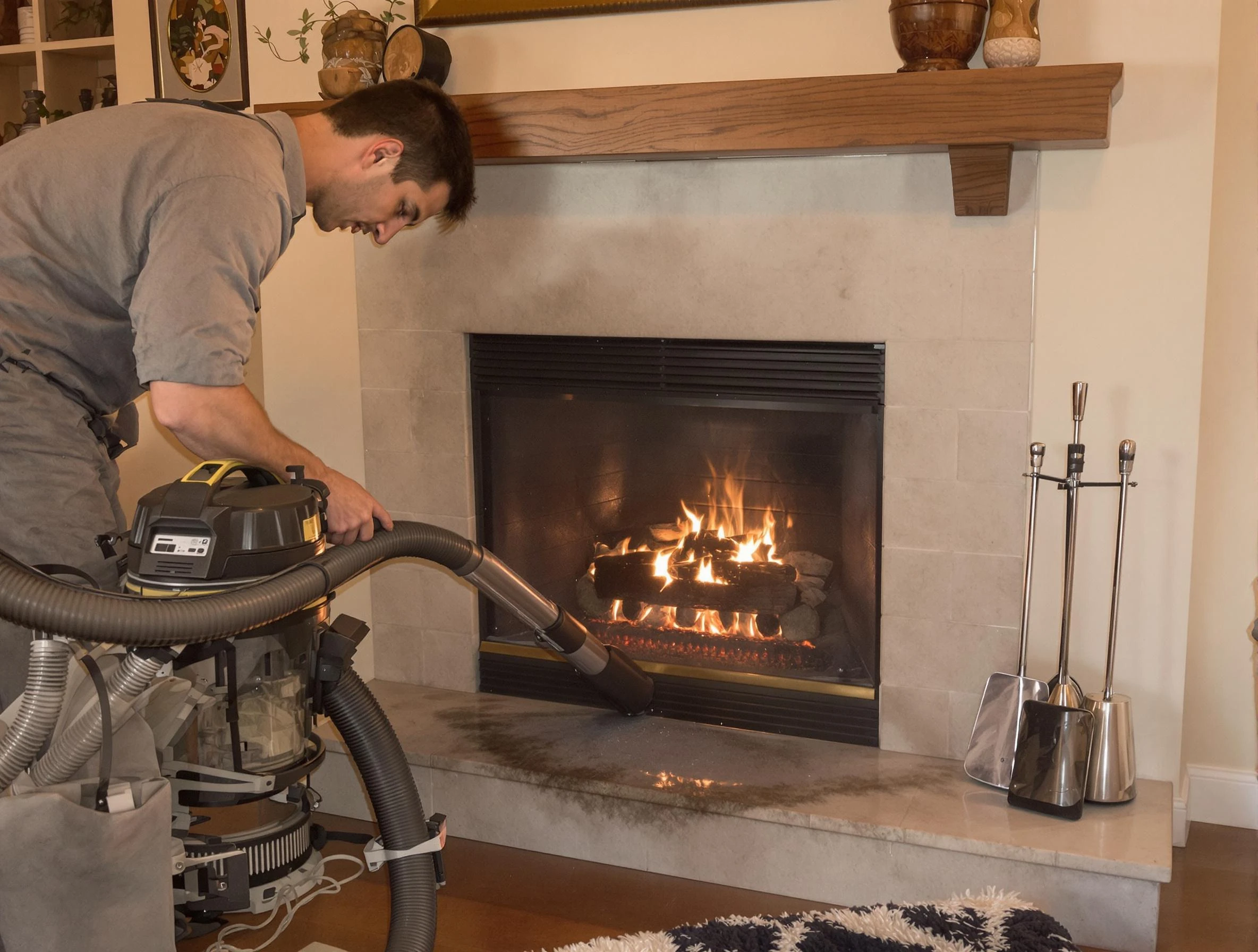 Routine fireplace upkeep by American Fork Chimney Sweep in American Fork, UT